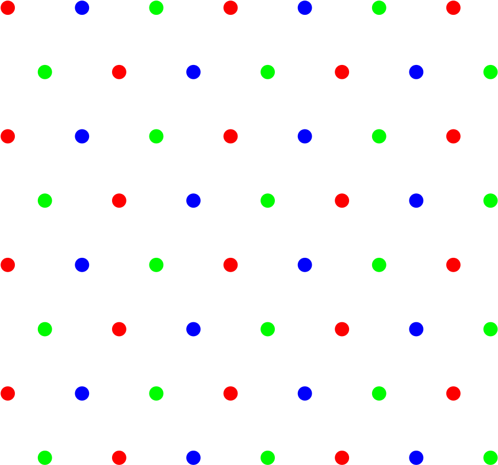 Equilateral Triangle Lattice 3-color - 3 Color Equilateral Lattice (768x768), Png Download