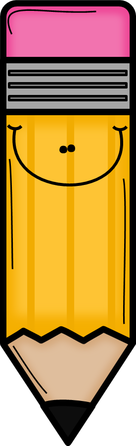 Orange Pencil Clip Art Etiquetas Dibujitos - Cute Pencil Clipart (275x902), Png Download