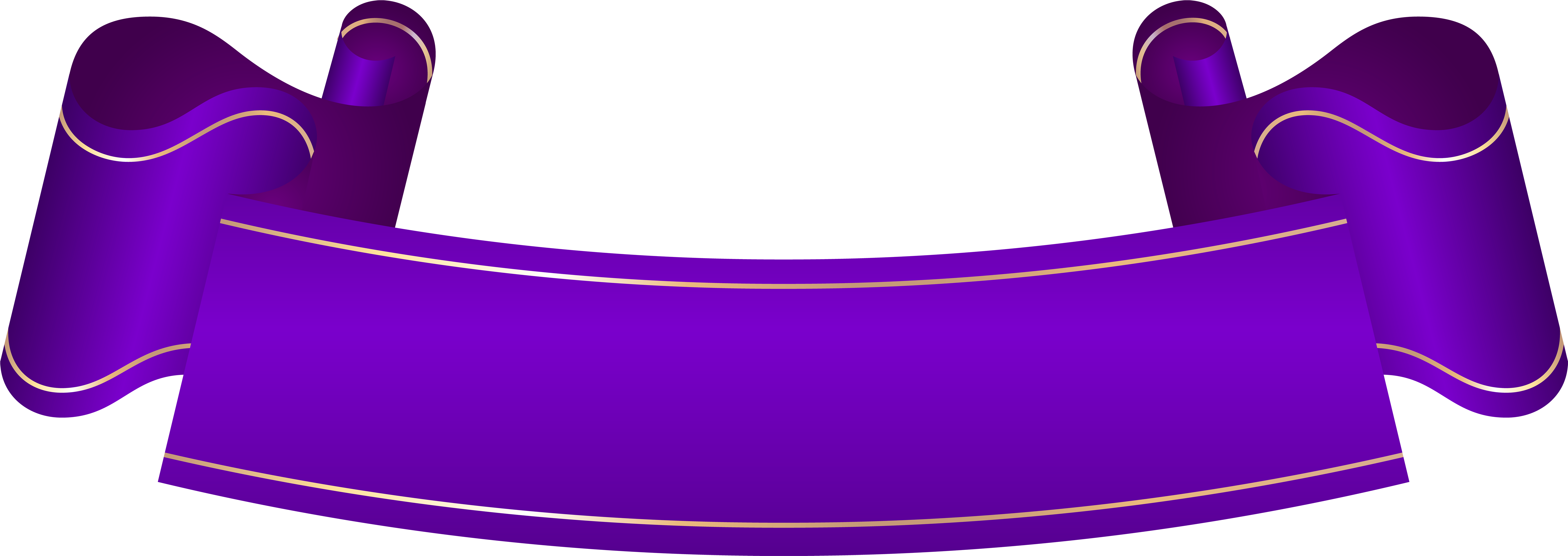 Purple Banner Transparent Clip Art - Blue Banner Clipart Png (8000x2895), Png Download