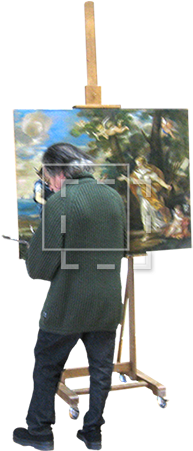 Artist - Artist Painting Cut Out (450x450), Png Download