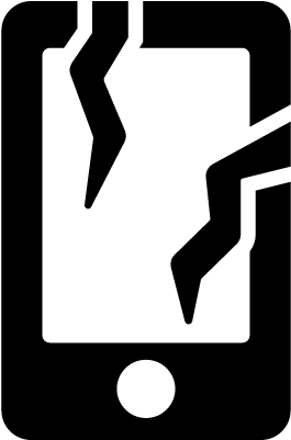 Screen Crack Png For Kids - Cracked Iphone Clipart (400x400), Png Download