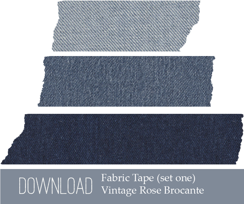 Denim Digital Masking Tape Download From Vintage Rose - Masking (846x800), Png Download