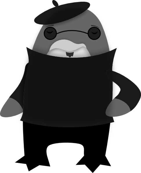 Artist Penguin Png Images (486x594), Png Download