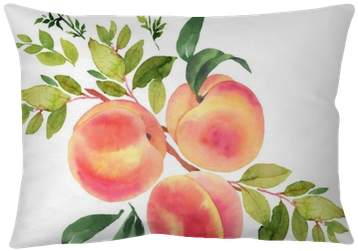 Branch With Peaches - Peach On Branch Illustration (400x400), Png Download