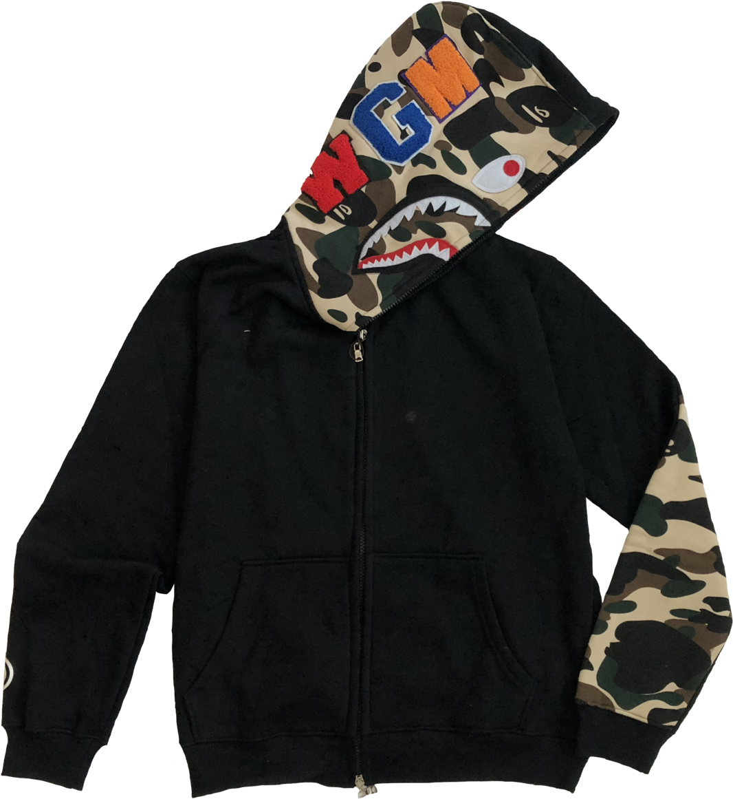 Bape Shark Hoodie Xs (1199x1200), Png Download