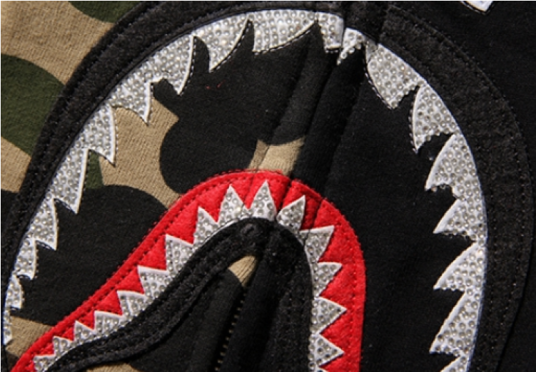 Red And Black Bape (750x750), Png Download