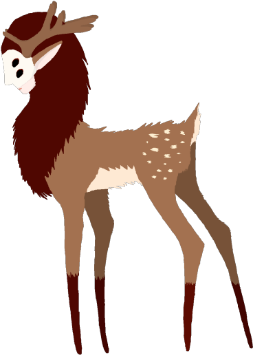 Deer Skull Clipart - Pixel Deer (500x572), Png Download