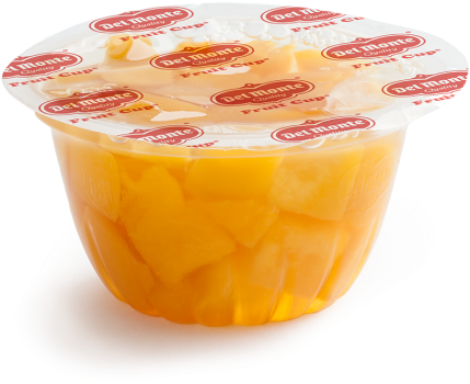 Diced Peaches In Extra Light Syrup Fruit Cup® - Fruit Cup (576x529), Png Download