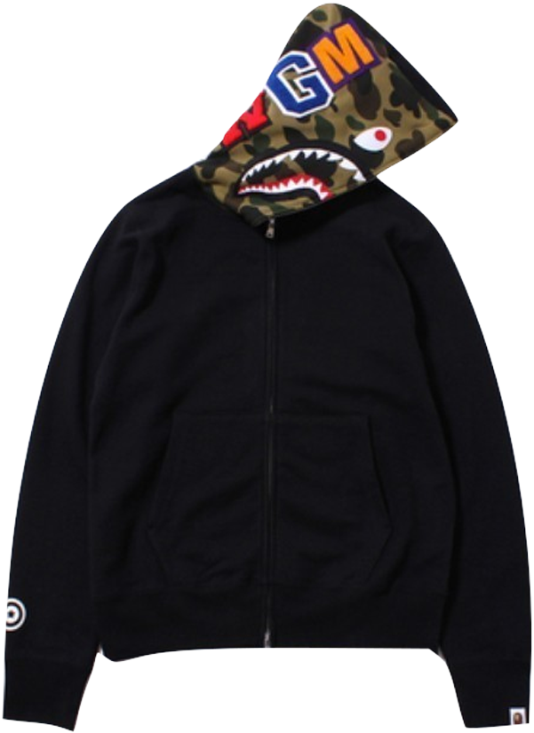 bape hoodie black camo