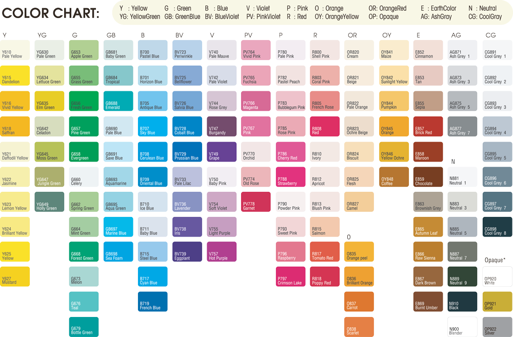 Le Plume Permanent 144 Colors - Color Chart Le Plume (1000x657), Png Downlo...