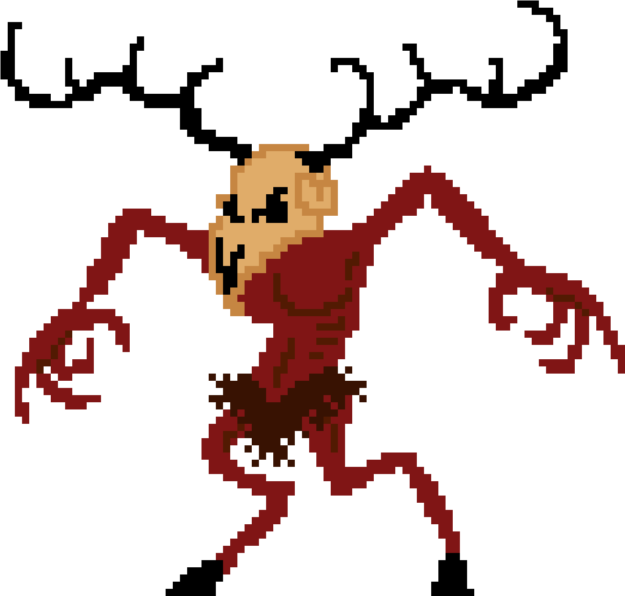 Deer Skull Demon - Deer (1400x1400), Png Download