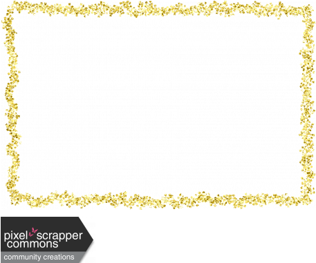 Raindrops Rainbows Kit Gold - Gold Glitter Frame Png (456x456), Png Download