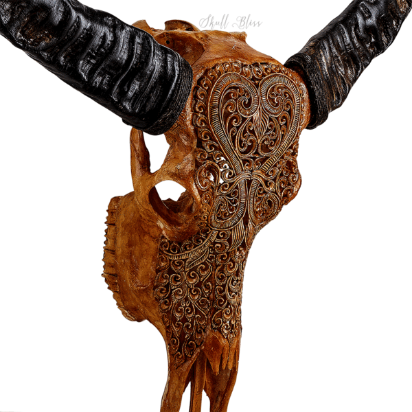 Carved Buffalo Skull - Antique (600x600), Png Download