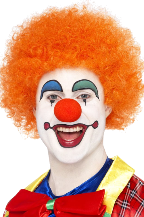 Clown Wig Uk - Orange Clown Wig (366x580), Png Download