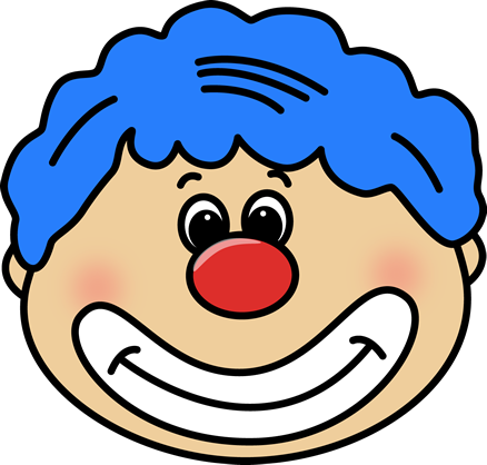 Circus Face Png Transparent Images Image Of - Clown Face Clipart (438x418), Png Download