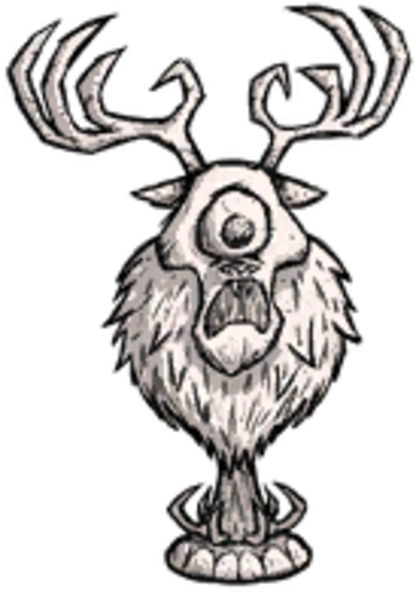 Statue Deerclops Marble - Don T Starve Enemy Gif (416x592), Png Download