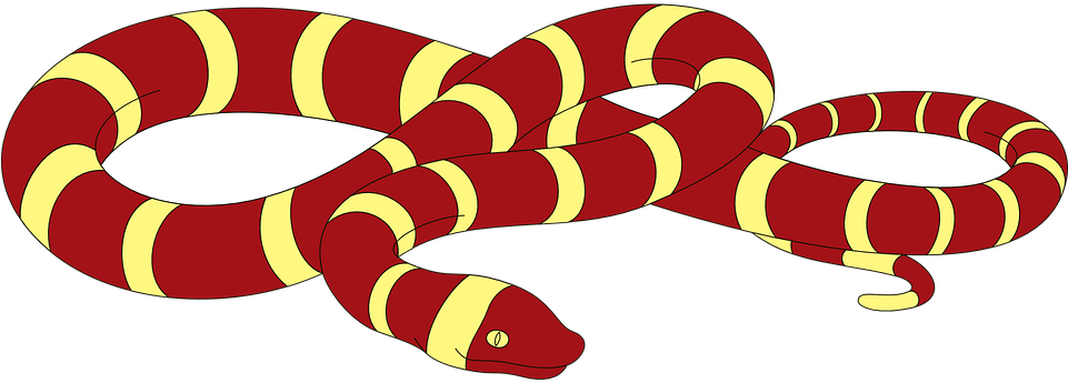 Vector Cartoon Red Snake, Red Painted Snakes, Reptile, - Red Snake Clipart (960x480), Png Download