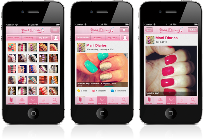 Mani Diaries Nail App - Iphone (650x450), Png Download