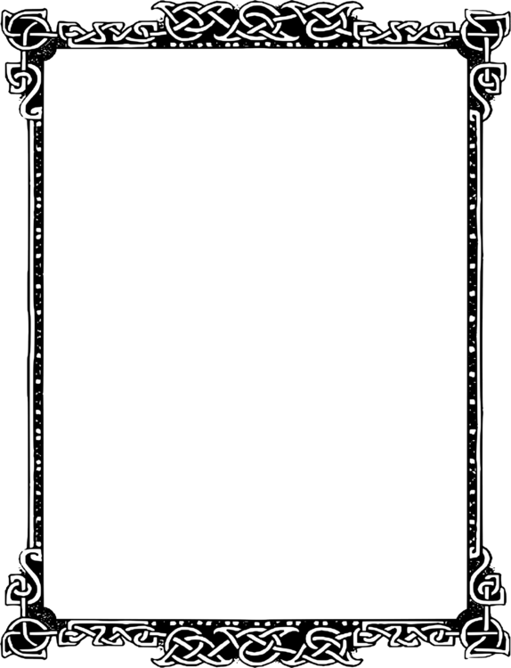 Picture Frames Medieval Ornament - Background Images Black And White (574x750), Png Download
