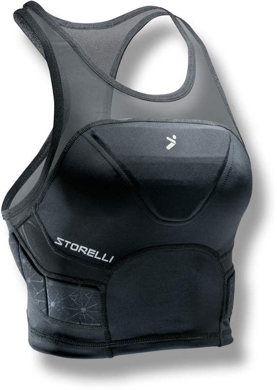 Soccer Crop Top Sports Bra Women Chest Protection Black - Storelli (1024x1024), Png Download