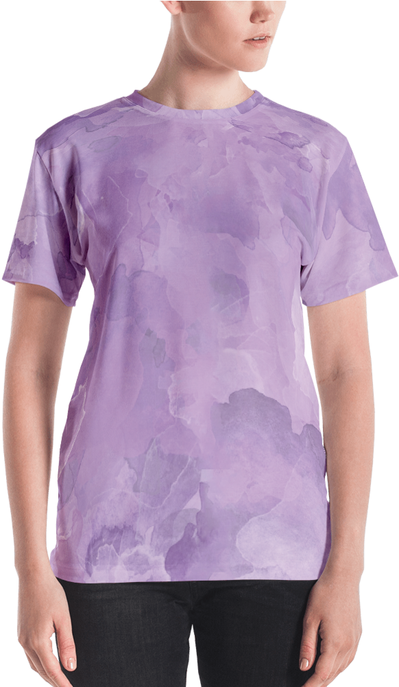 Wisteria Watercolor Women's T Shirt T Shirt Zazuze - T-shirt (1000x1000), Png Download