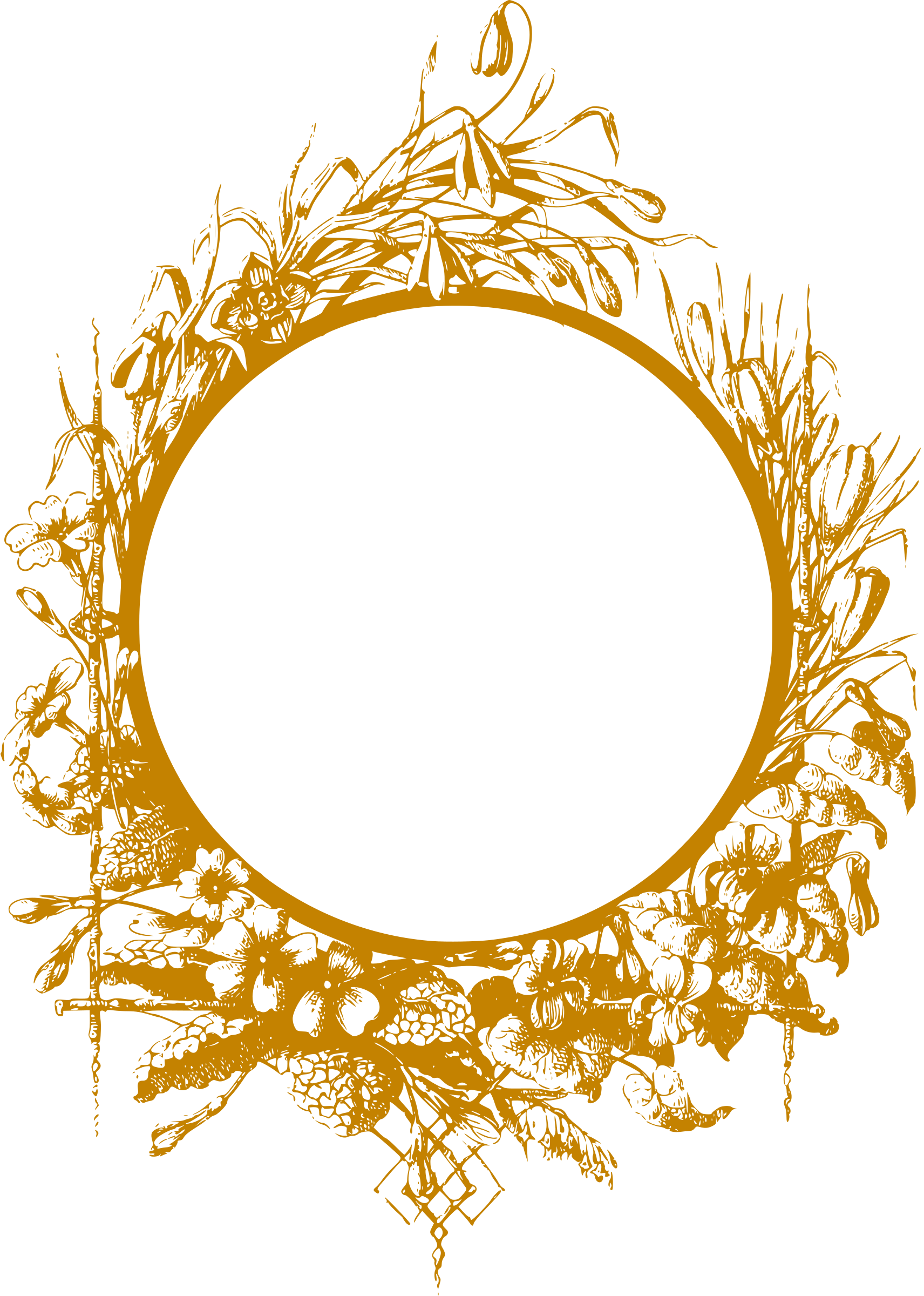 This Free Icons Png Design Of Flowery Frame (1712x2400), Png Download