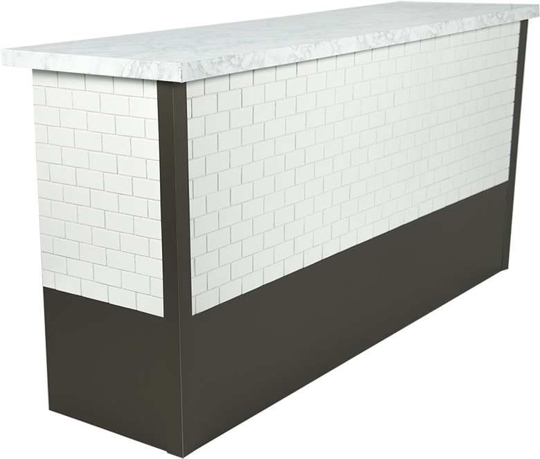 Aviano White Marble And Tile Bar (887x739), Png Download