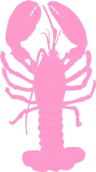 Pink Lobster Clip Art - Clip Art Lobster (336x599), Png Download