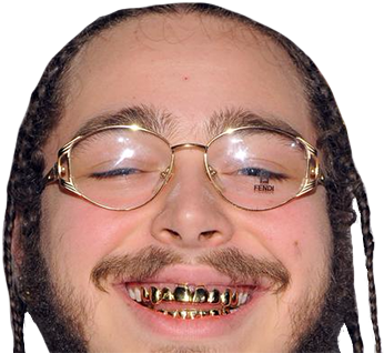 Post Malone Png - Post Malone Ugly Face (408x408), Png Download