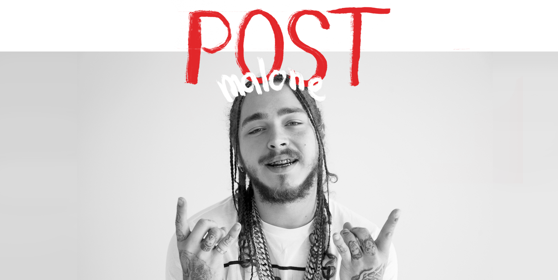 Georg Design Post Malone - Post Malone Braided Hair (1920x965), Png Download