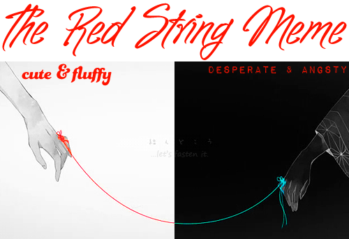 Download The Red String Meme - Red String Of Fate Meme PNG Image with ...