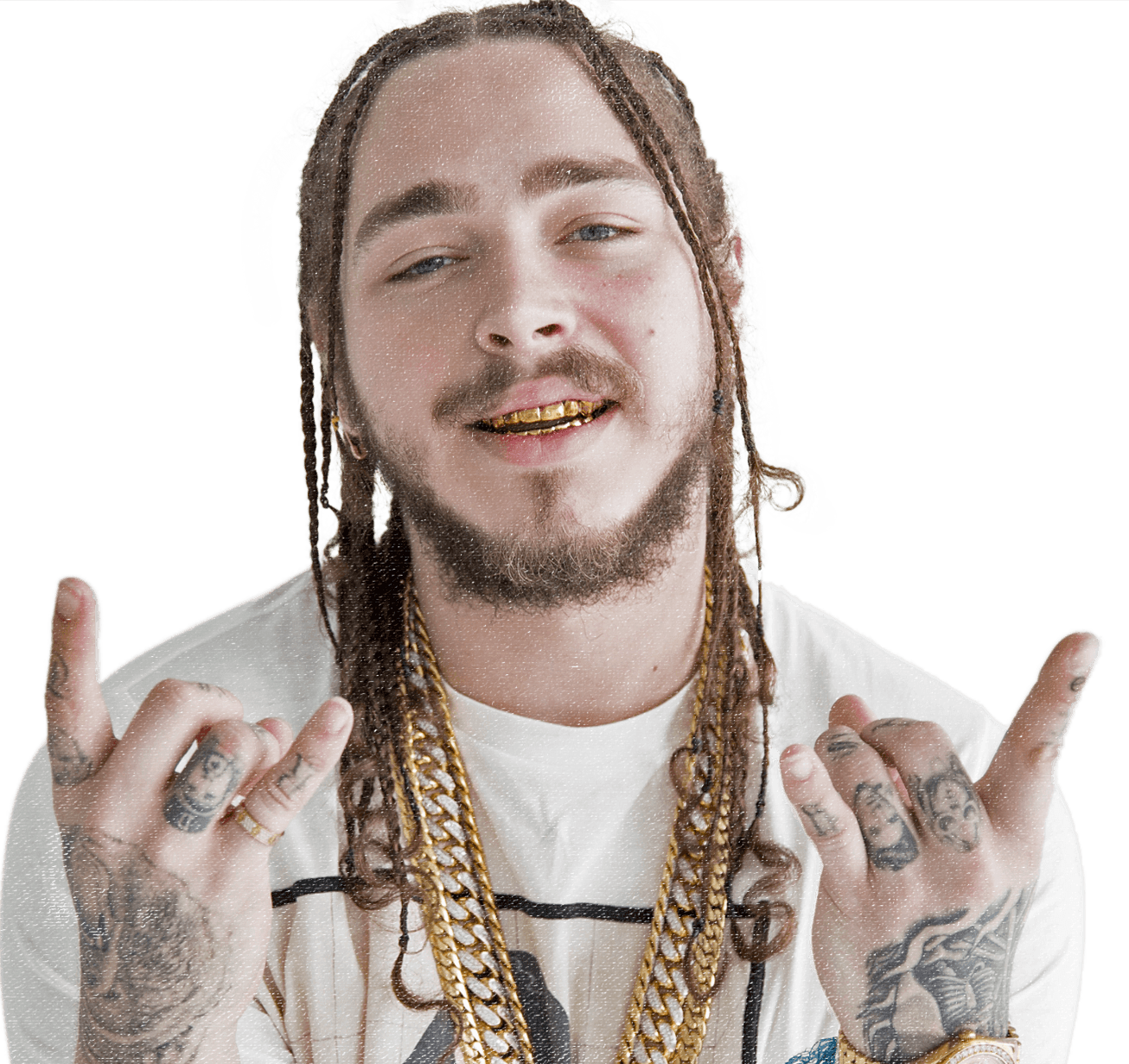 Beyoncé - Post Malone With Braids (1306x1231), Png Download