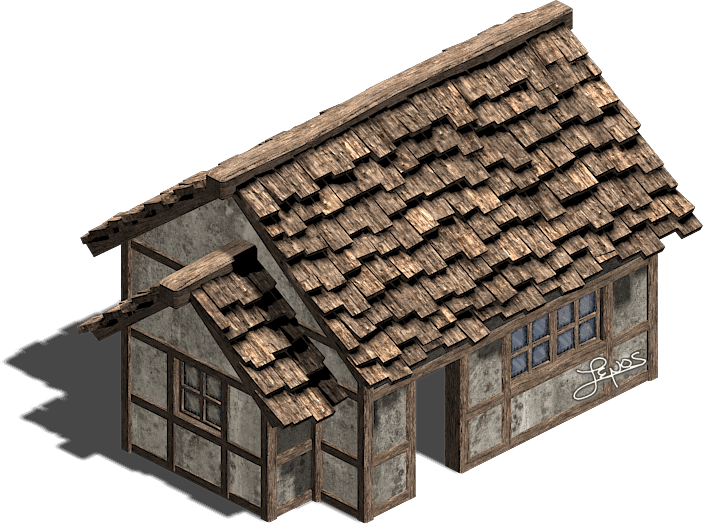 Freelance] Game Sprites - Wooden House Transparent (703x524), Png Download