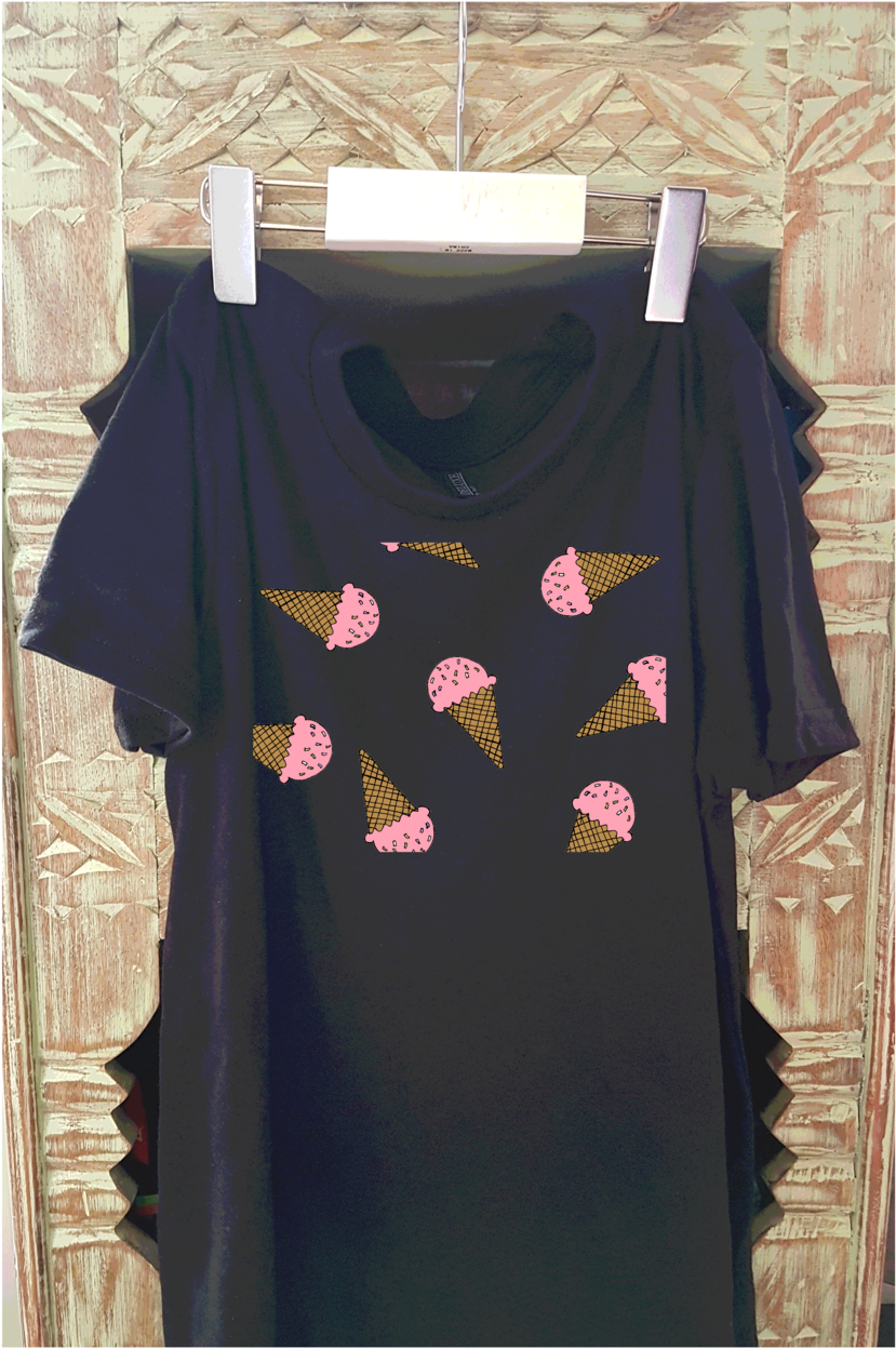 Youth Ice Cream T Shirt (1000x1333), Png Download