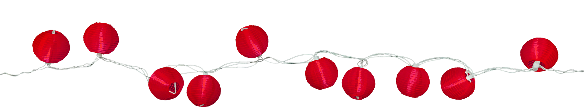 3" Red String Nylon Lanterns - Red String (2048x496), Png Download