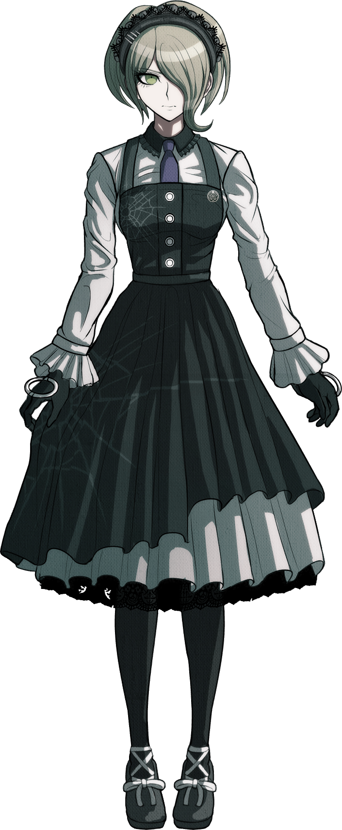 Danganronpa V3 Kirumi Tojo Fullbody Sprite - Danganronpa V3 Ultimate Maid (705x1708), Png Download