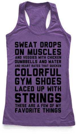Sweat Drops On Muscles And Veggies With Chicken Racerback - Hate It When I'm On The Treadmill And Accidentally (484x484), Png Download