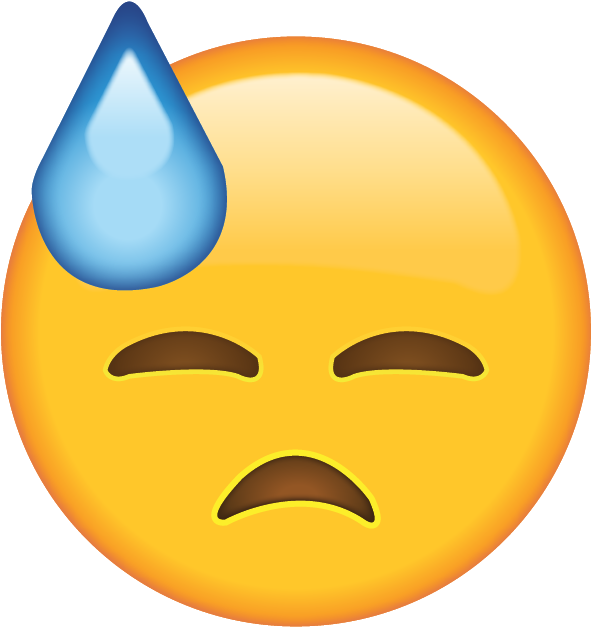 Face With Cold Sweat Emoji V=1480481052 - Face With Cold Sweat Emoji Png (640x640), Png Download