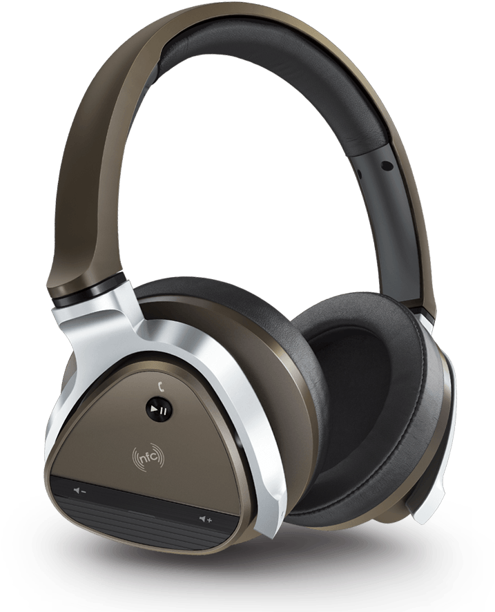Creative Aurvana Gold Bluetooth Wireless Nfc Headset (734x916), Png Download