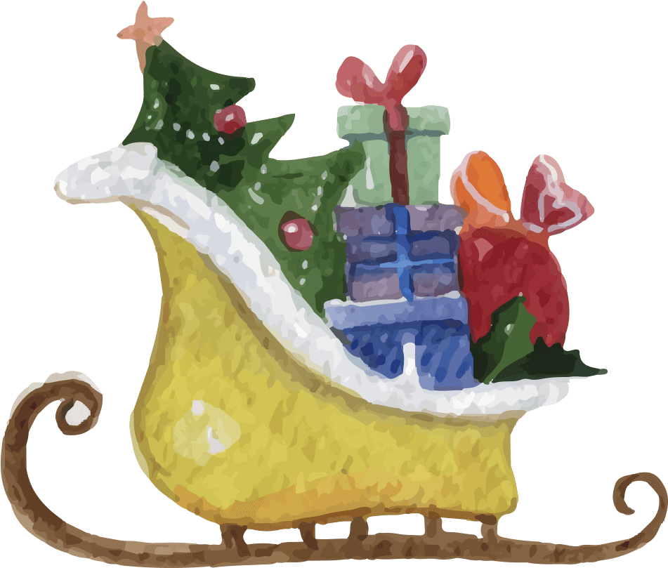De Navidad Se Iluminaban Con Velas, Sin Embargo Conforme - Hand Painted Santa Claus Vector (1000x998), Png Download