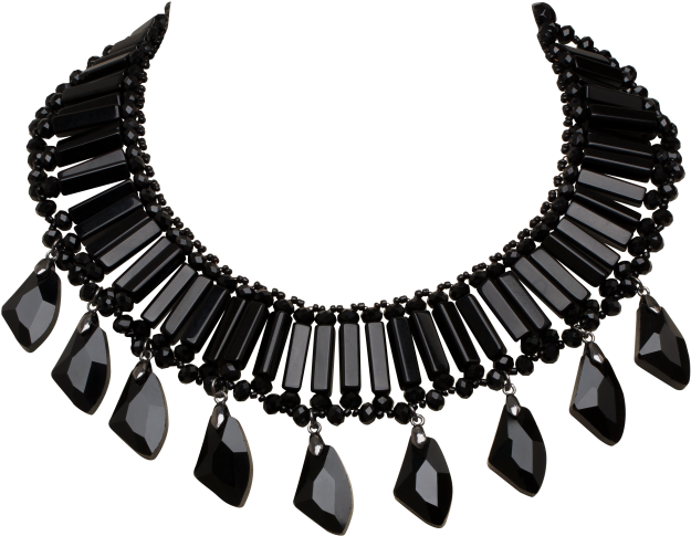 Nov Art Deco Necklace Gotta Have The Bag Necklace Png - Black Necklace Transparent Png (700x700), Png Download