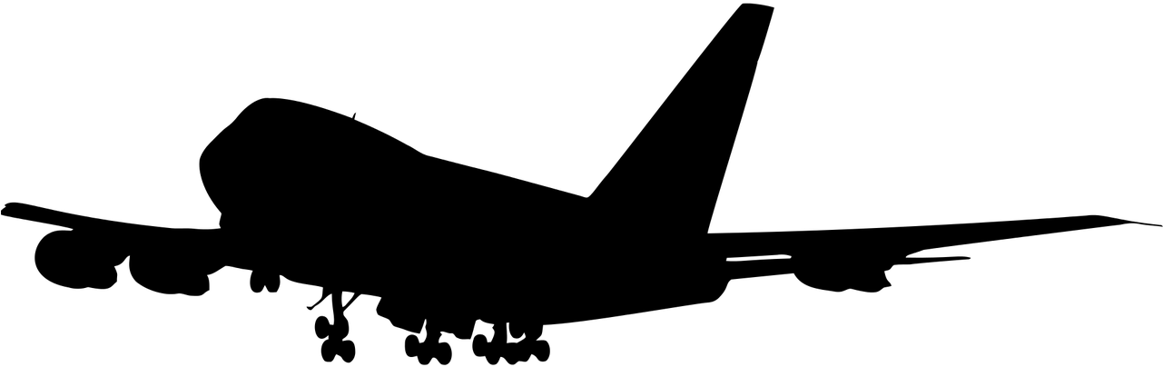 Jumbo Jet Airplane Aeroplane Png Image - Airplane Silhouette 747 Png (1280x640), Png Download