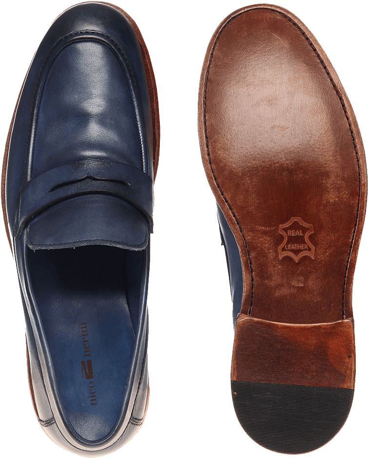 Moccasin - Dip Dye - Black Leather Derby Shoes Casual (1000x1000), Png Download