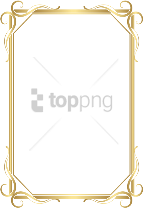 3d Gold Border Png Png Image With Transparent Background - Gold Frame Border Png (480x691), Png Download