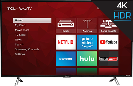 4-series - 49 Inch Tcl Smart Tv (488x700), Png Download