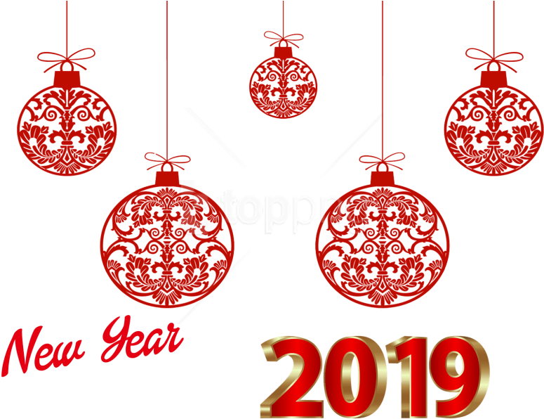Free Png New Year 2019 Png Images Transparent - New Year 2019 Png Background (851x613), Png Download