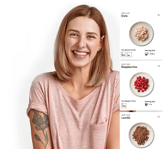 Happy, Healthy Woman With Habit Personalized Nutrition - Smile (680x600), Png Download