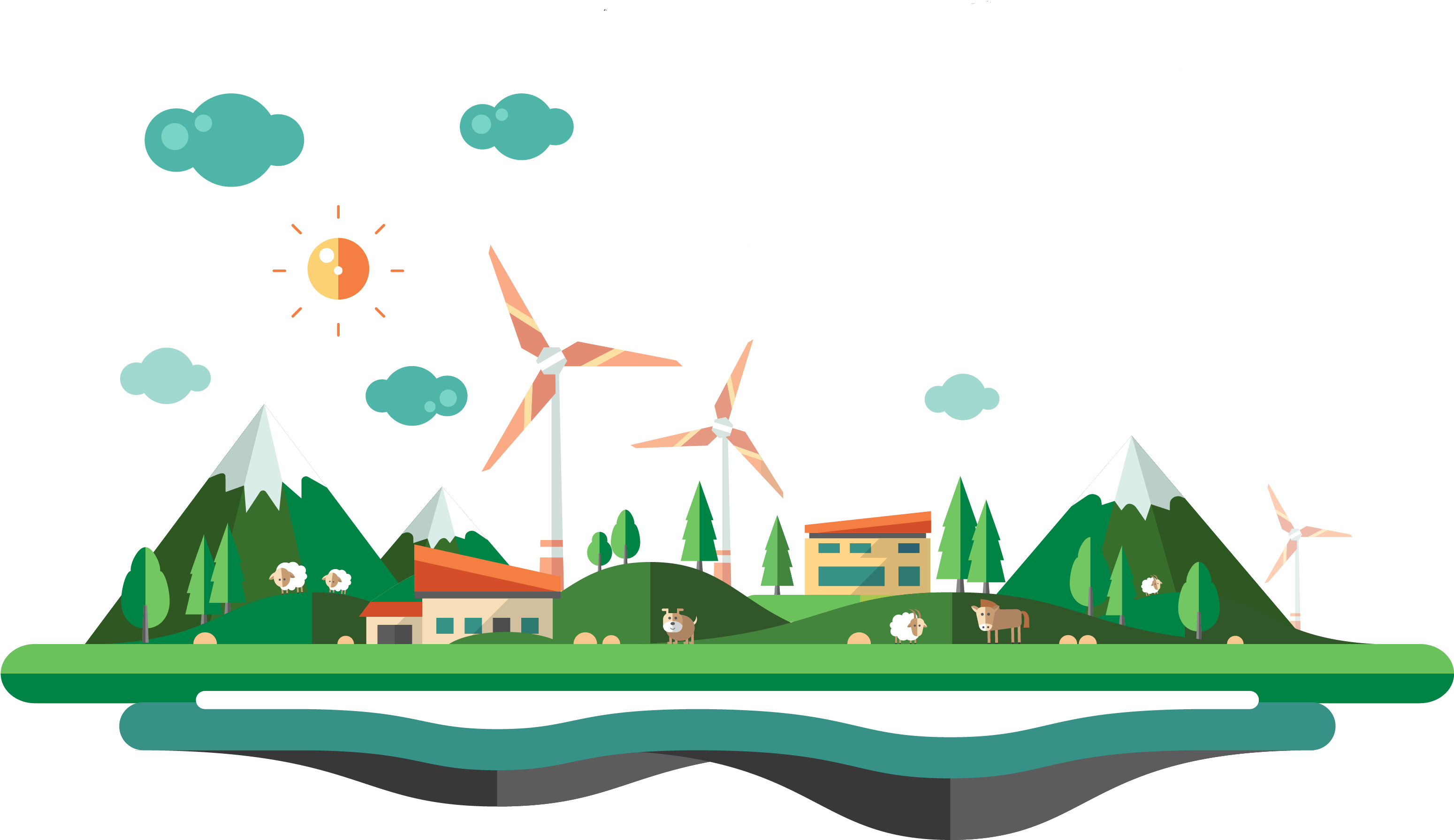 8 Facts About Pandae Green Solutions - Waste Management Vector Png (3099x1792), Png Download
