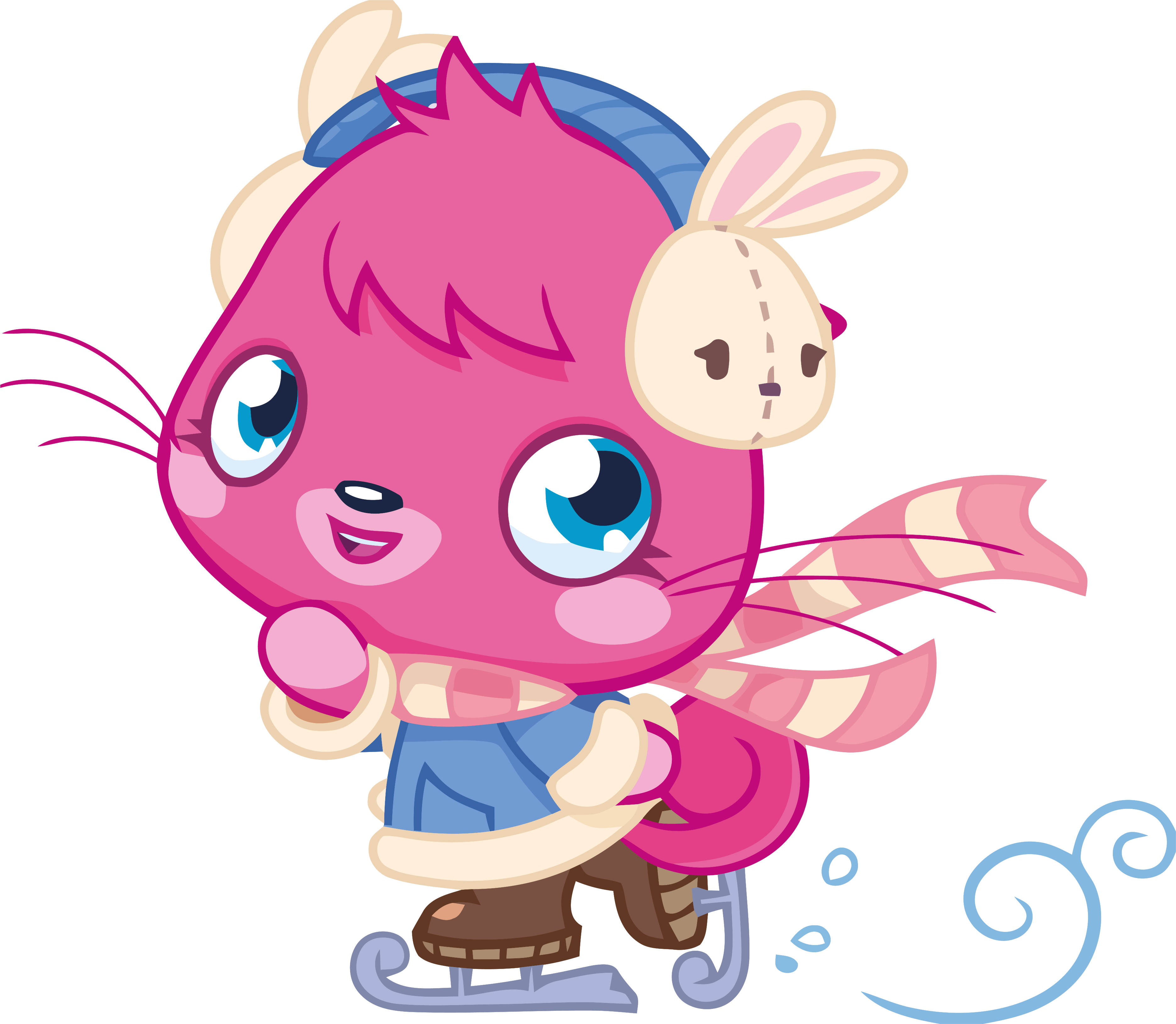 Jelly Chat Poppet Slide Girl Clipart Png - Cartoon (3739x3256), Png Download