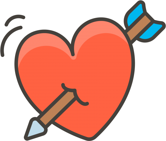 Heart With Arrow Emoji - ลูก ศร หัวใจ Png (866x650), Png Download